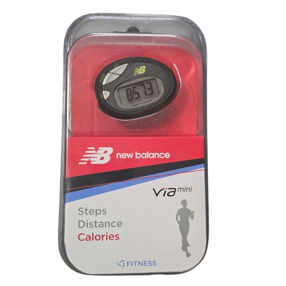 Brand NEW BALANCE VIA MINI PEDOMETER TRACKS STEPS DISTANCE CALORIES FITNESS